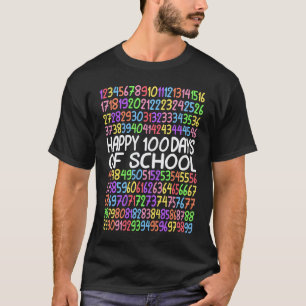 Camiseta Feliz 100 Días De Colegio Matemáticas Kindergarten