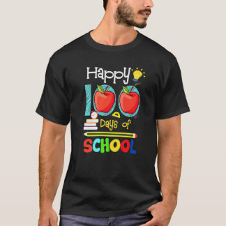 Camiseta Feliz 100 Días De Colegio Profesor Alumnos Niños