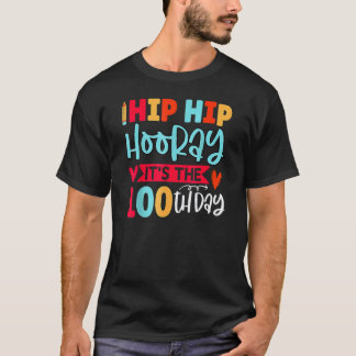 Camiseta Feliz 100 Días De Colegio Profesor De Kinder Niños