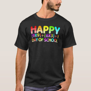 Camiseta Feliz 100 Días De Colegio Profesor De Matemáticas 