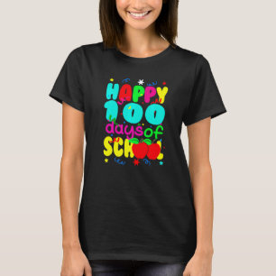 Camiseta Feliz 100 Días De Colegio Profesor Estudiante Niño