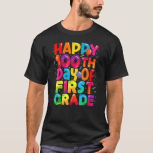 Camiseta Feliz 100 días de colegios de niños Chicas de prim