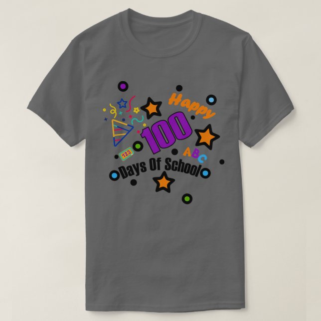 Camiseta Feliz 100 días de diversión escolar 2 (Diseño del anverso)