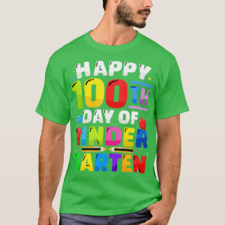 Camiseta Feliz 100 días de educación preescolar 100 días