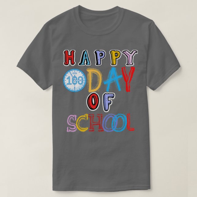 Camiseta feliz 100 días de escuela (Diseño del anverso)