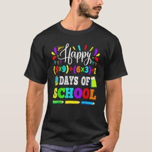 Camiseta Feliz 100 Días De Escuela 100ª Ecuación Matemática
