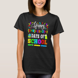 Camiseta Feliz 100 Días De Escuela 100ª Ecuación Matemática