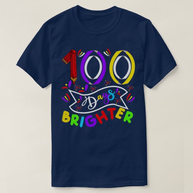 Camiseta feliz 100 días de escuela 6 1 (Diseño del anverso)