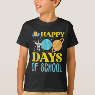 Camiseta Feliz 100 Días De Escuela Astronauta Planetas 100º
