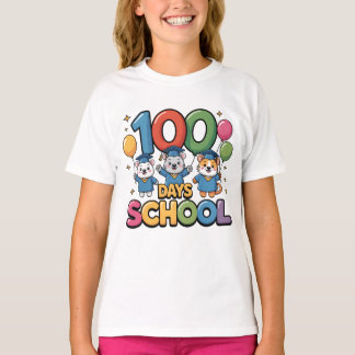 Camiseta Feliz 100 Días de Escuela | Cel Escuela L