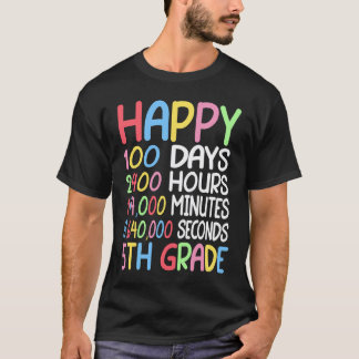 Camiseta Feliz 100 Días De Escuela Estudiante De 5to Grado