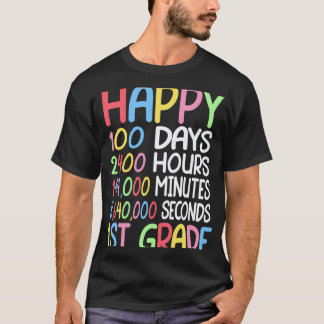 Camiseta Feliz 100 Días De Escuela Estudiante De Primer Gra