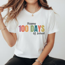 Camiseta Feliz 100 Días de Escuela Maestro