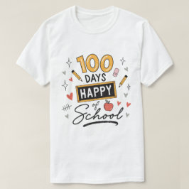 Camiseta Feliz 100 Días de Escuela Maestro de Kinder