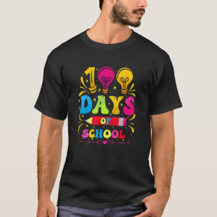 Camiseta Feliz 100 Días De Escuela Maestro Estudiante 100 D