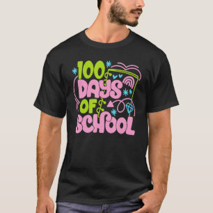 Camiseta Feliz 100 Días De Escuela Maestro Estudiante 100 D