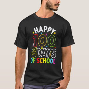 Camiseta Feliz 100 Días De Escuela Maestro Niño 100º Día