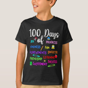 Camiseta Feliz 100 días de escuela maestro niño niño jardín
