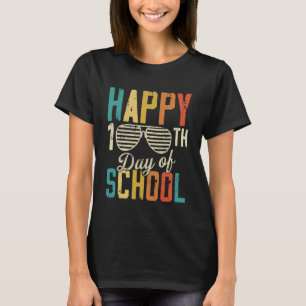 Camiseta Feliz 100 Días de Escuela Maestro Niños Retro Groo
