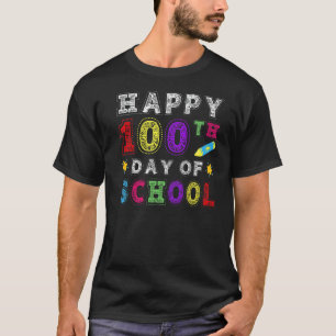Camiseta Feliz 100 Días De Escuela Maestro O Estudiante 100