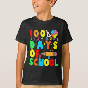 Camiseta Feliz 100 Días De Escuela Maestros Niños Niño Feli