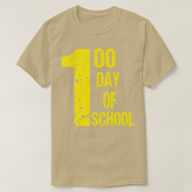 Camiseta Feliz 100 días de escuela para niños profesor b (Diseño del anverso)