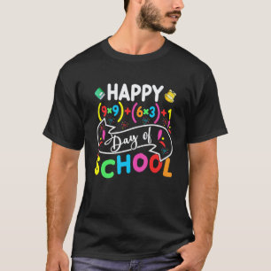Camiseta Feliz 100 Días De Escuela Profesor De Matemáticas