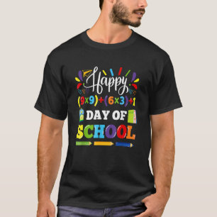 Camiseta Feliz 100 Días De Escuela Profesor De Matemáticas