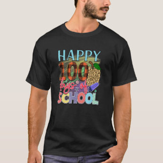 Camiseta Feliz 100 Días De Escuela Profesor Estudiante