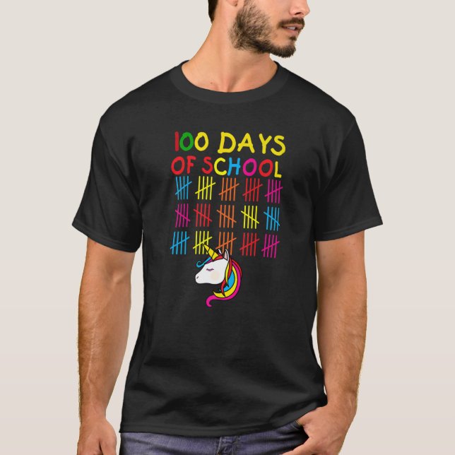 Camiseta Feliz 100 Días De Escuela, Profesora Chica De Unic (Anverso)
