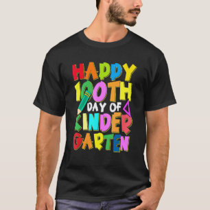 Camiseta Feliz 100 días de jardín de niños divertido té par