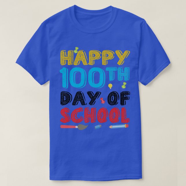 CAMISETA FELIZ 100 DÍAS DE LA ESCUELA 15 (Diseño del anverso)