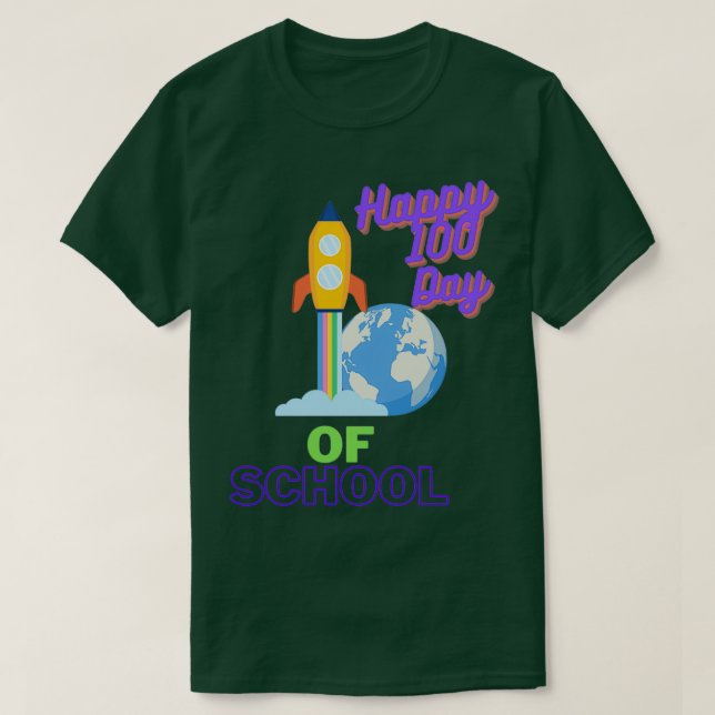 Camiseta Feliz 100 Días De La Escuela T (Diseño del anverso)