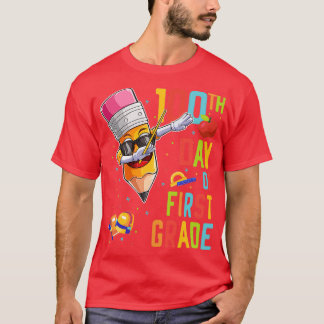Camiseta Feliz 100 días de maestro de primer grado 100 días