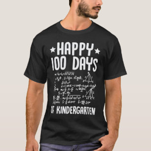 Camiseta Feliz 100 Días De Profesor De Matemáticas De Jardí