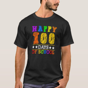 Camiseta Feliz 100 Días De Vida De Maestro De Escuela Diver
