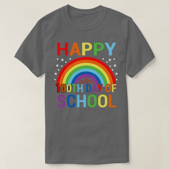 Camiseta Feliz 100 Días Escolares 100 (Diseño del anverso)