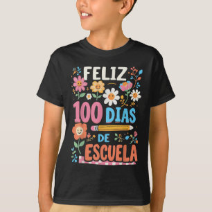 Camiseta Feliz 100 Diaz De Escuela 100º Día de la Escuela E