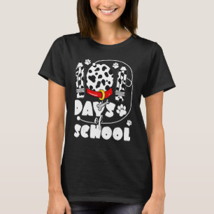 Camiseta Feliz 101 días a la escuela de perro lindo 100 día