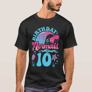Camiseta Feliz 10 Años De Traje De Sirena Para Chicas 10 Añ