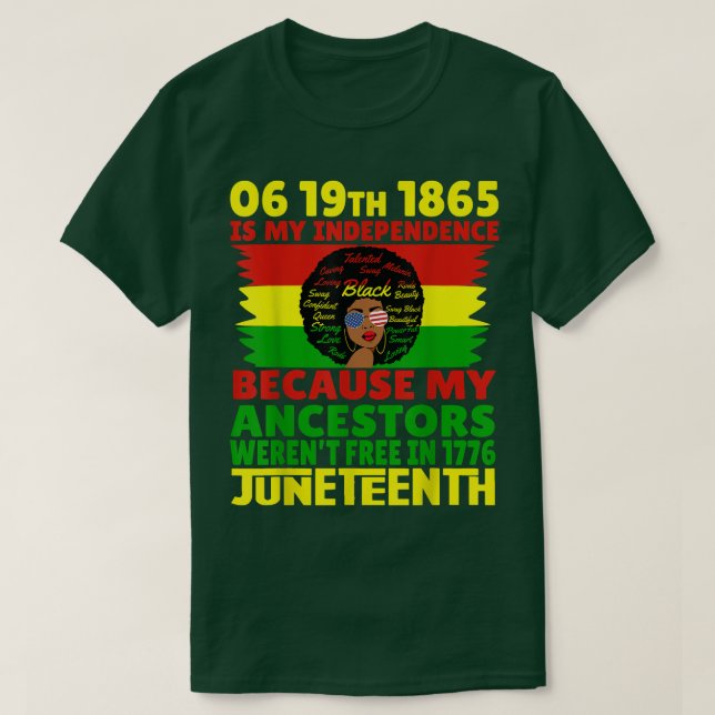 Camiseta Feliz 10 de junio es mi Día de la Independencia Ne (Diseño del anverso)