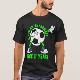 Camiseta Feliz 11 cumpleaños 11 años del fútbol de balbuceo