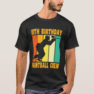 Camiseta Feliz 11 Cumpleaños 11 Años Retro Paintball 11
