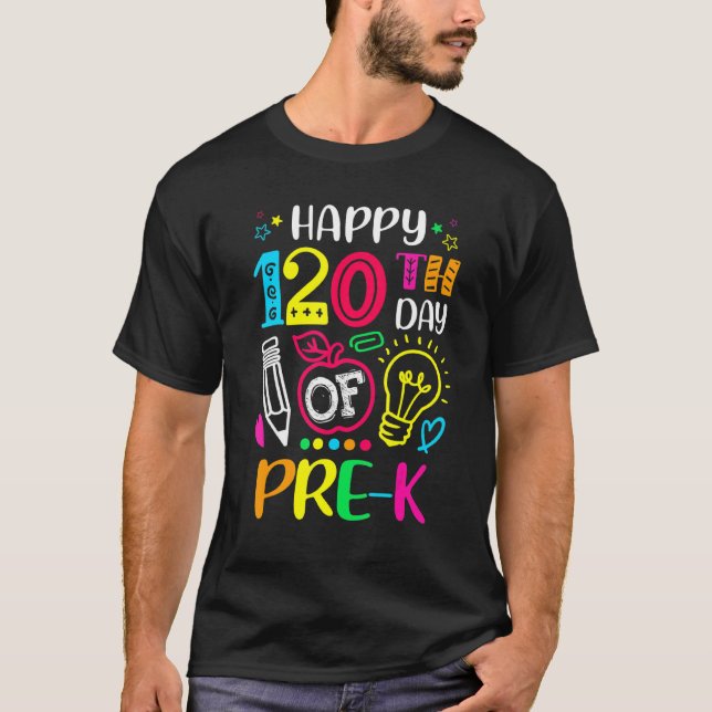 Camiseta Feliz 120° Día de la Escuela 120° Día de Educación (Anverso)
