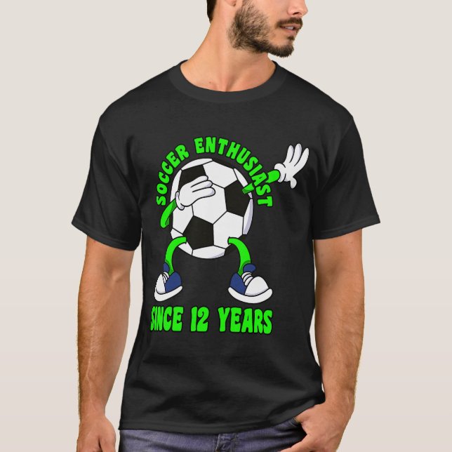 Camiseta Feliz 12 cumpleaños 12 años del partido de fútbol  (Anverso)