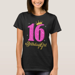 Camiseta Feliz 16° cumpleaños a la princesa Chica