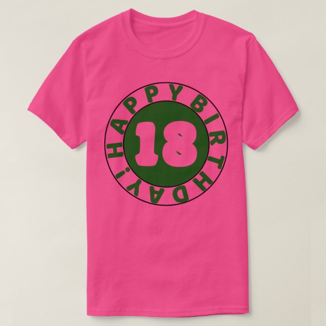 Camiseta Feliz 18 cumpleaños (Diseño del anverso)
