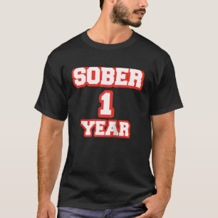 Camiseta Feliz 1 año de aniversario de Guay Sobriedad Roja 
