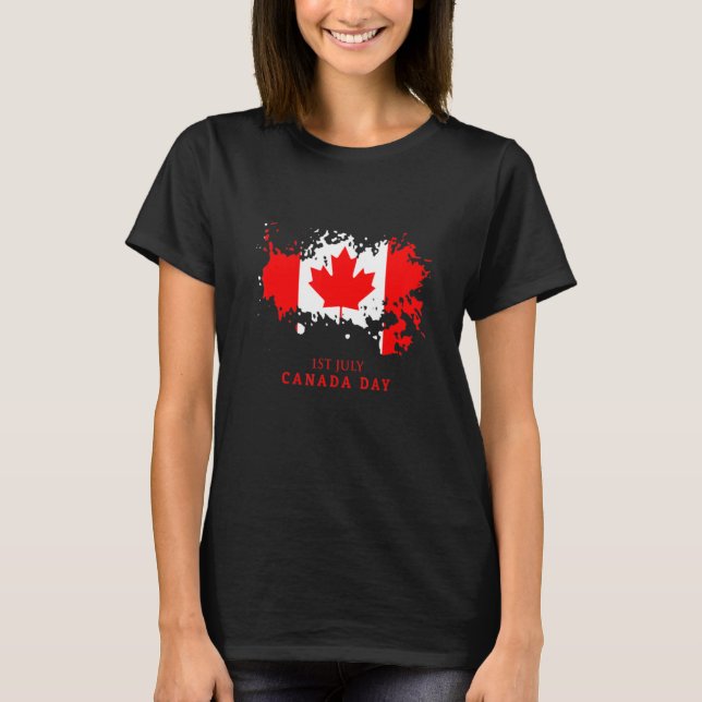 Camiseta Feliz 1 de julio Día de Canadá (Anverso)