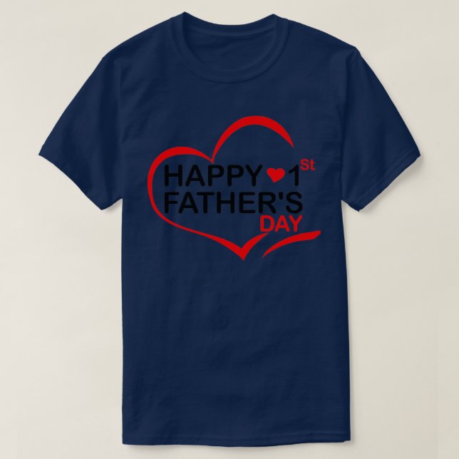 Camiseta Feliz 1 primer día de padres (Diseño del anverso)
